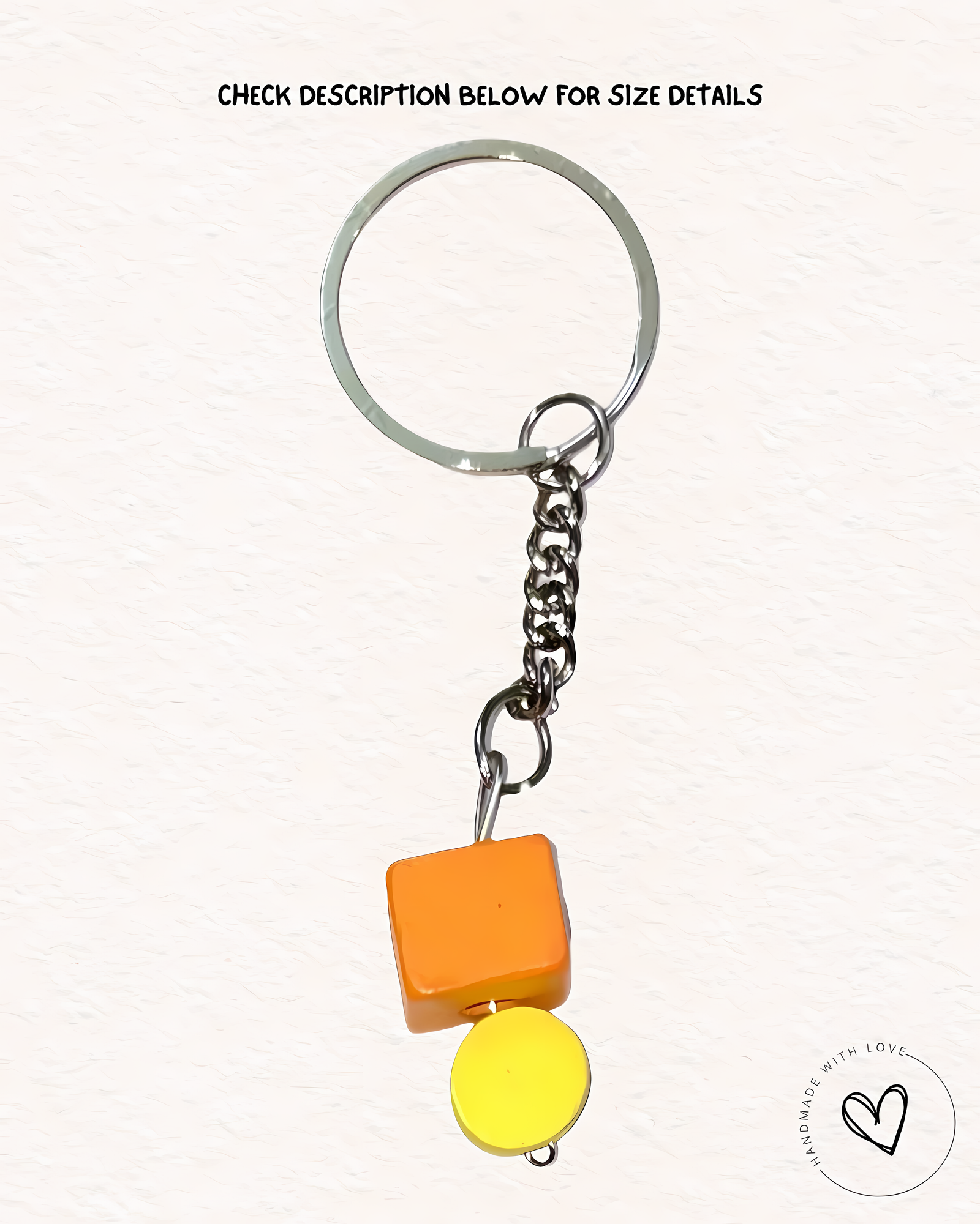 Poppin' Orange Cube Keychain